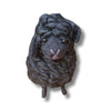 black handmade felt sheep ornament