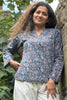 ajrak style hand printed cotton top