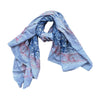 wide block print cotton scarf /sarong