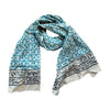 block printed cotton scarf