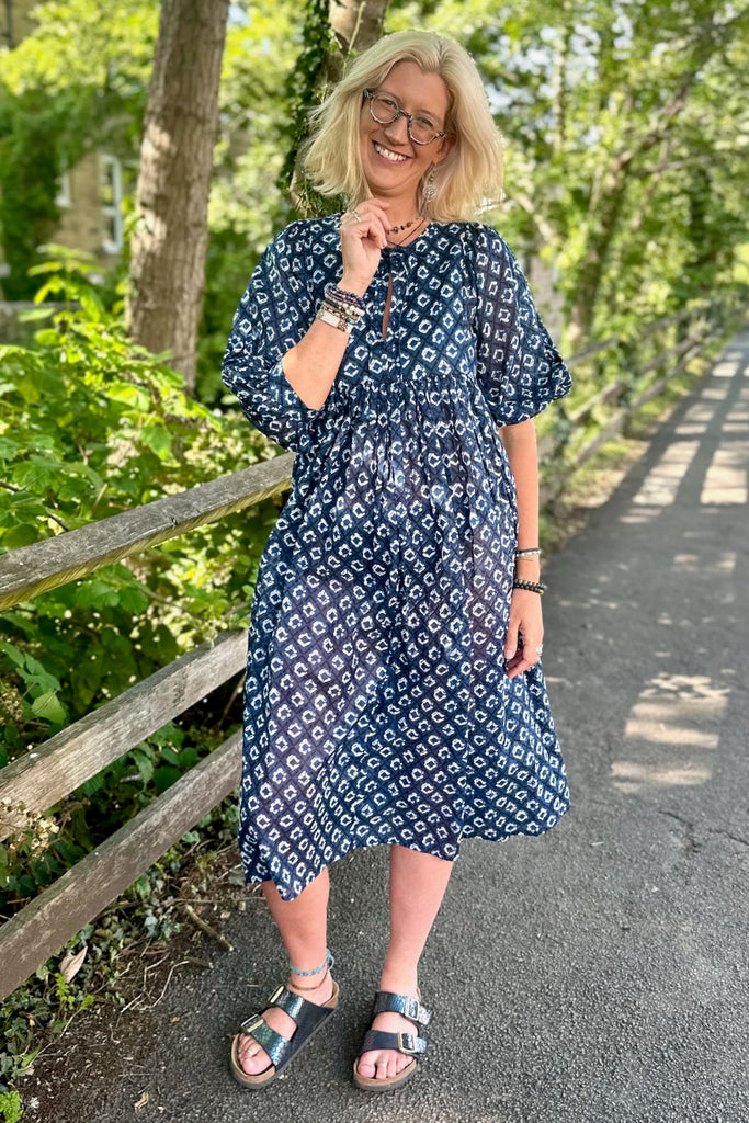 hand printed cotton summer dress from India