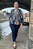 blue fair trade ikat top