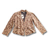 brick red hand printed cotton jacket