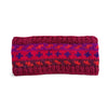 bright red hand knitted wool headband