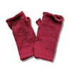 burgundy merino wool wrist warmers