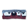burgundy wool knitted sheep headband