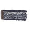 charcoal grey fleece lined wool headband