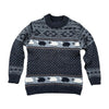charcoal knitted wool sheep jumper