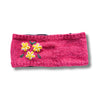 coral pink knitted wool headband
