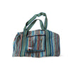 blue striped cotton holdall bag