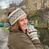 cream knitted headband and matching wrist warmers by From The Source