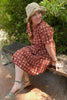 summer light cotton block printed dress
