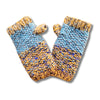 orange women's wool wrist warmers