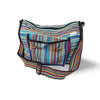 striped cotton bag with zip