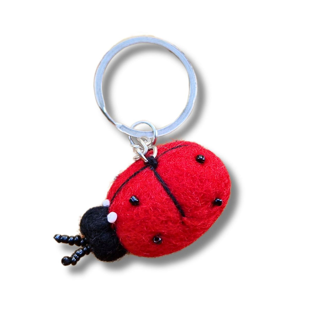felt ladybird keyring