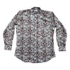 floral hand print cotton grandad shirt