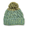 woodland green cable knit wool hat