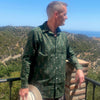 green block print cotton men's shirt