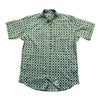 green fair trade block print men's shirt