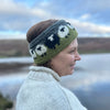 green sheep wool headband