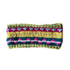 multi colour hand knitted wool headband