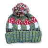 green mushroom bobble hat