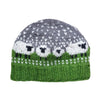 fair trade bright green sheep beanie hat