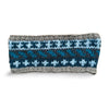 knitted wool headband in grey & blue