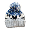 grey hand knit sheep hat