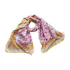 hand block print cotton wide scarf - pink