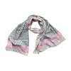 hand block print cotton wide scarf - mint