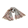 hand block print cotton wide scarf - red & black