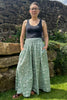 summer wide leg cotton trousers inn green