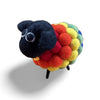 Striped rainbow felt sheep pride colours ornament