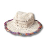 natural hemp sun hat with sari silk