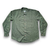 khaki green cotton mens grandad shirt