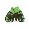 green wool embroidered mittens