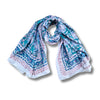 block printed cotton scarf or sarong from India