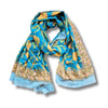 block printed cotton scarf or sarong from India