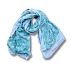 block printed cotton scarf or sarong from India