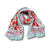 block printed cotton scarf or sarong from India