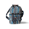 blue stripy cotton rucksack