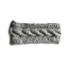 light grey cable knit wool headband