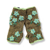 moss green wool wrist warmers