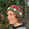 knitted mushroom design wool headband 