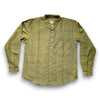 mustard and black mens cotton grandad shirt