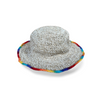 natural rainbow brim detail sun hat