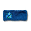 navy blue hand knitted wool headband