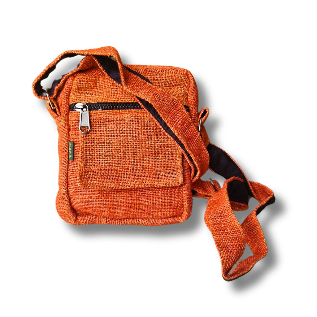orange hemp bag