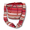 orange striped cotton sling shoulder bag
